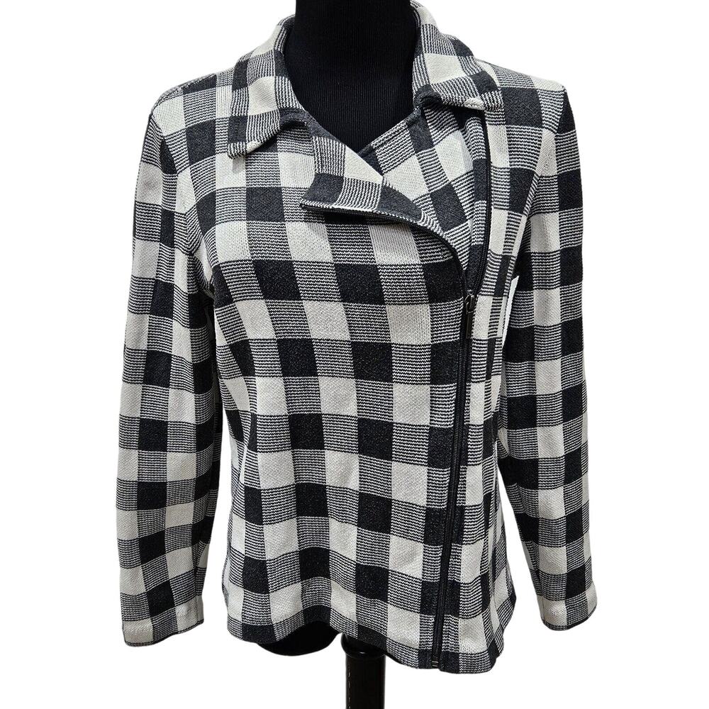 Chaps Blue and White Plaid Jacket